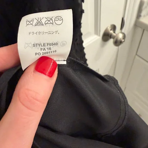 J. Crew Black Silk Clip Dot Ruffle Mini Dress Size 00 - Picture 7 of 7